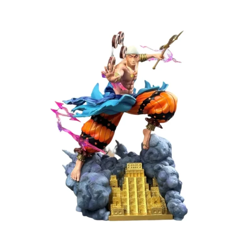 Figura de anime de una pieza-adorno hecho a mano Jt Sky dibujo trueno Dios Aini modelo de acción regalo coleccionable masculino