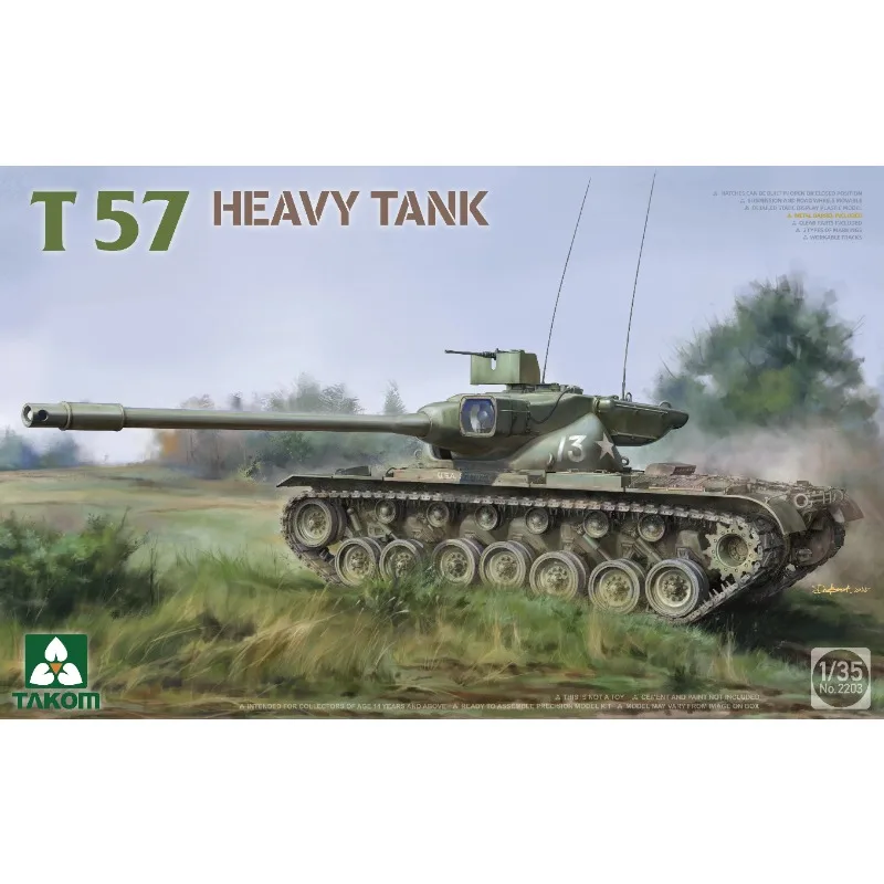 

TAKOM 2203 1/35 Scale US T57 Heavy Tank Assembly plastics model kit