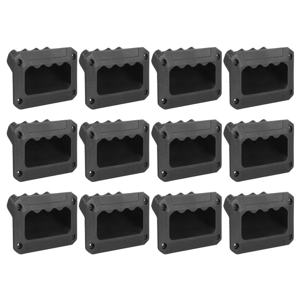 

12pcs Plastic Handles for Speaker Cabinet Replacement Flush Mount Recessed Side Pulls Convenient Transport Stage Audio