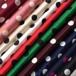 19 momme fabric silk elastic satin soft polka dot dress blouse cheongsam fabric