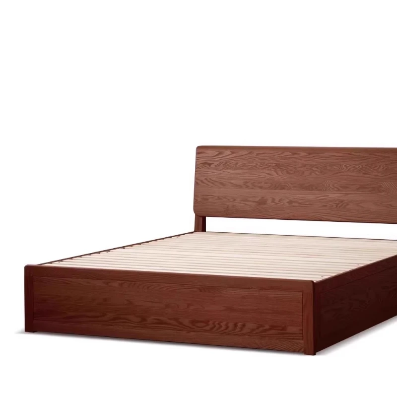 

Solid wood box bed storage bed black walnut master bedroom air pressure rod high box Nordic storage
