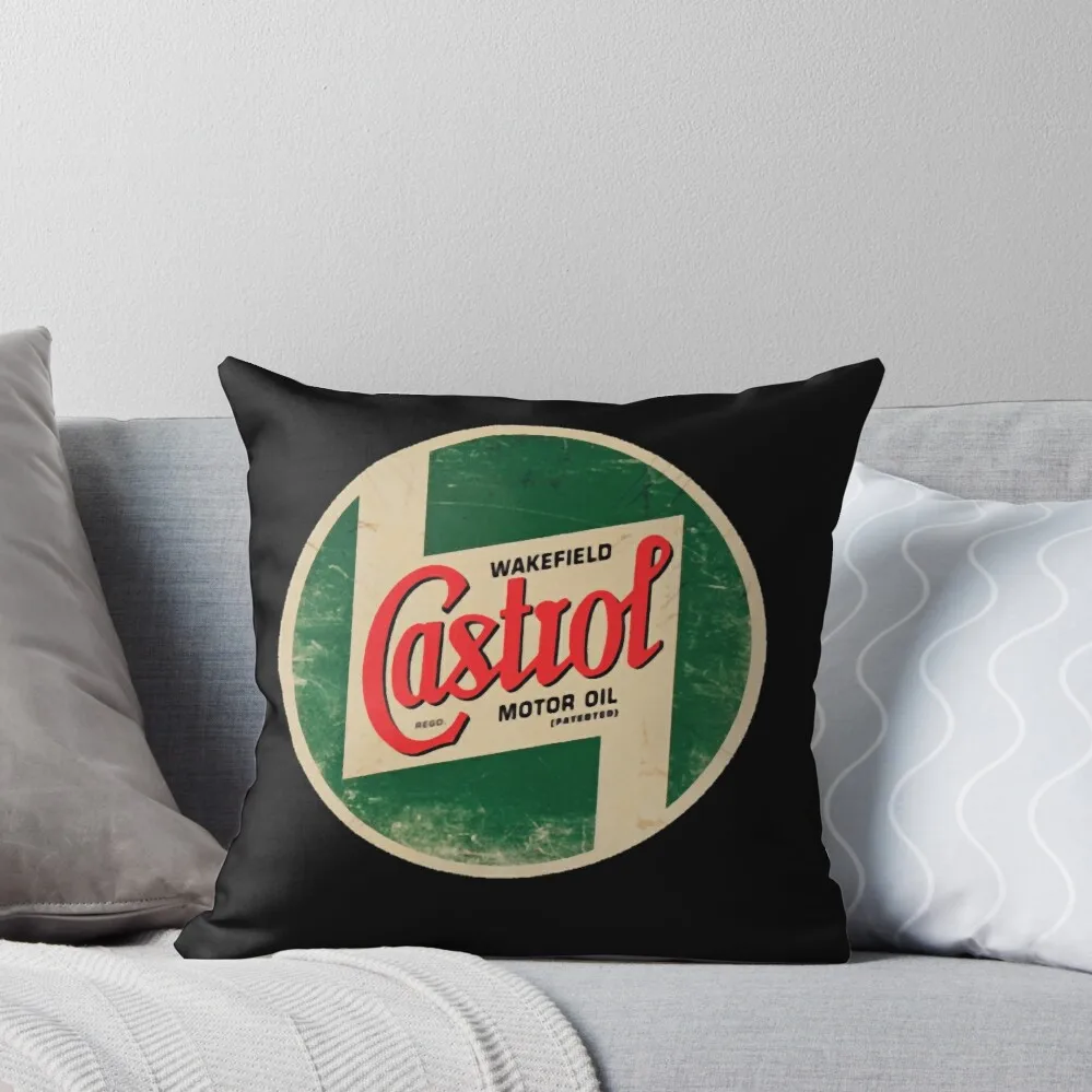 

castrol oil vintage logo Throw Pillow home decor items christmas decorations for home 2025 Pillow Cases Decorative pillow