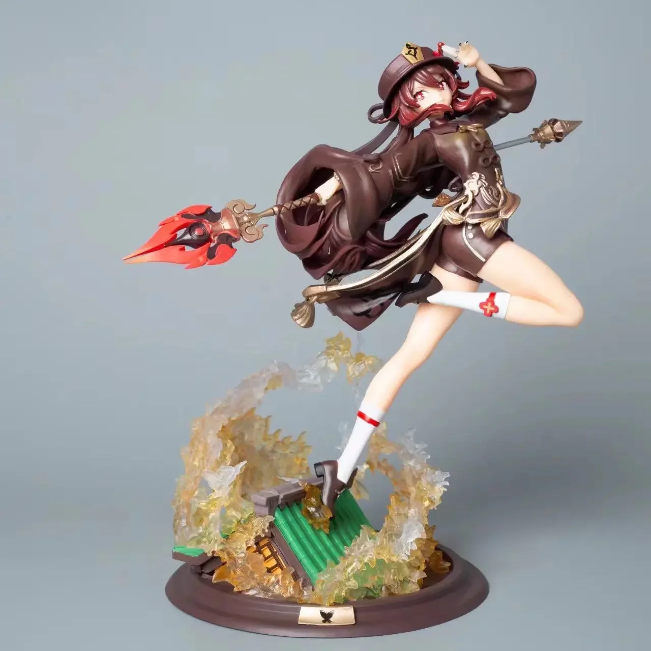 

28CM Genshin Impact Hutao Anime Figure Hu Tao Combat Ver PVC Action Figurine Collectible Model Doll Decoration Toys Boys Gift