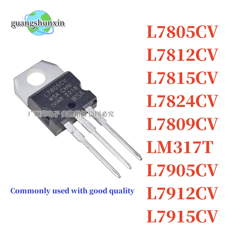 10 sztuk (M) NOWOŚĆ L7805CV L7812CV L7815CV L7824CV L7809CV LM317T L7905CV L7912CV L7915CV TO-220 Triodowa rura regulatora napięcia
