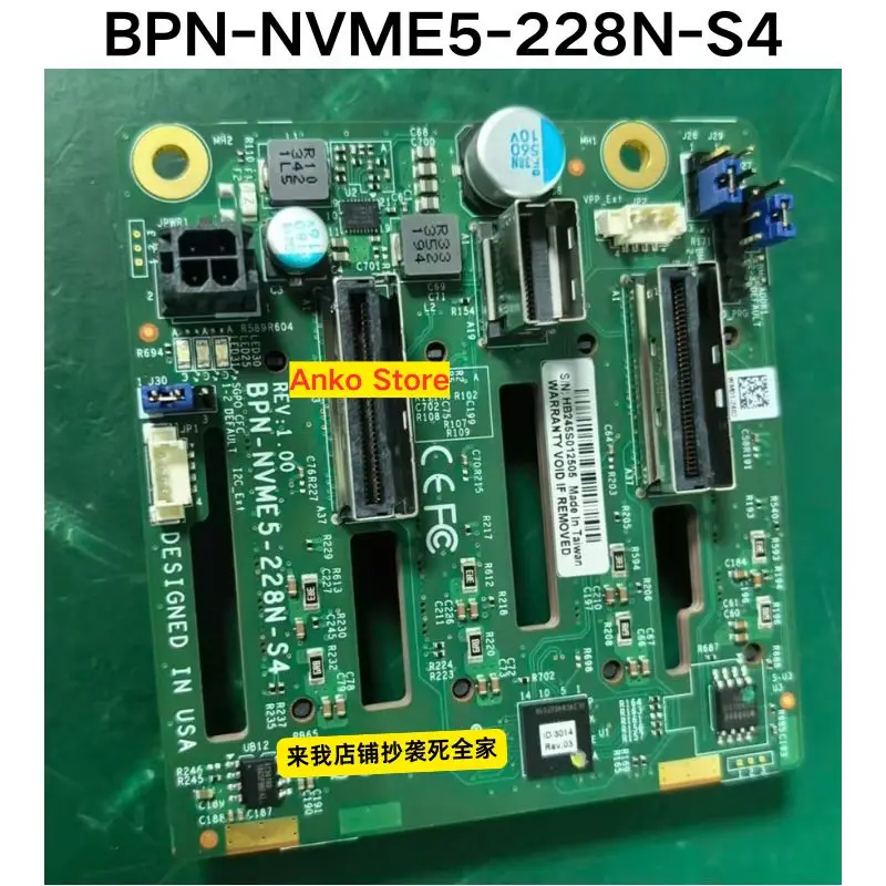 Second-hand test OK  BPN-NVME5-228N-S4 backplane without cables