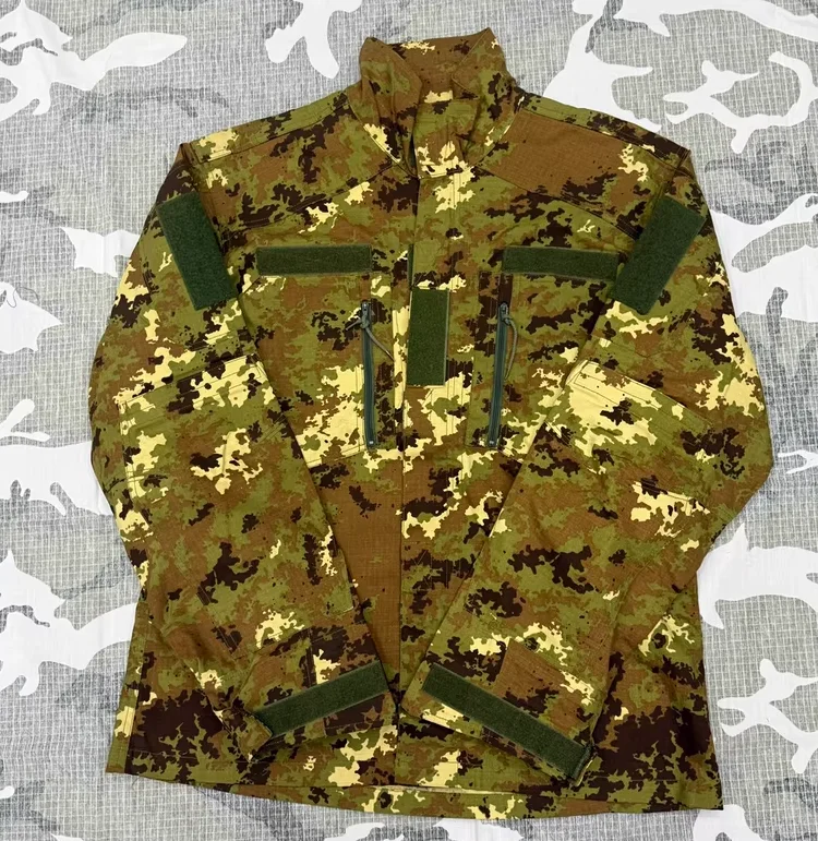 

Italian Camouflage Uniform Man Spring Suit Green Include Jacket Pants