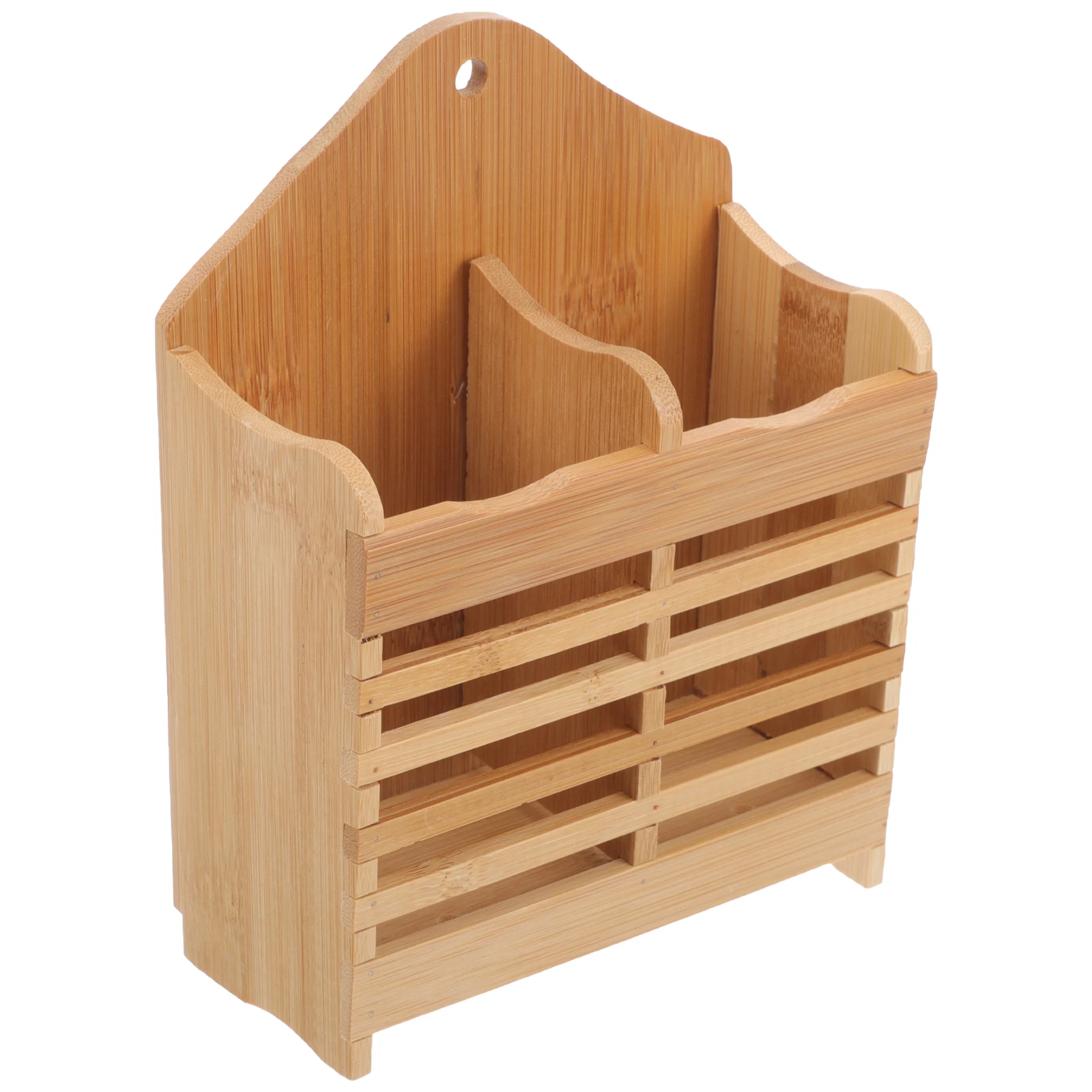 Bamboo Chopsticks Holder Large Flatware Organizer Drying Rack Utensil Storage Caddy For Dinner Party Tableware Eco
