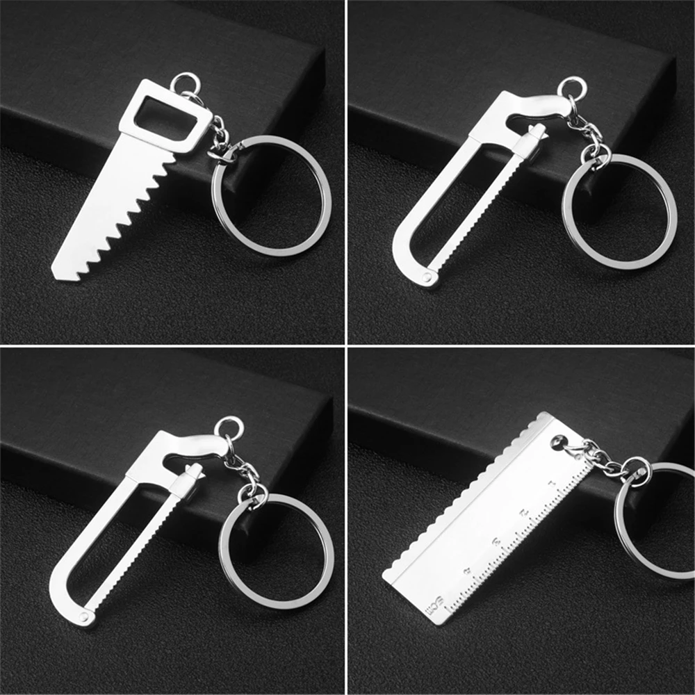 Creative Pliers Wrench Hammer Shovel Shape Keychains Mini Combination Tools Key Chain for Men Car Pendant Utility Pocket Keyring