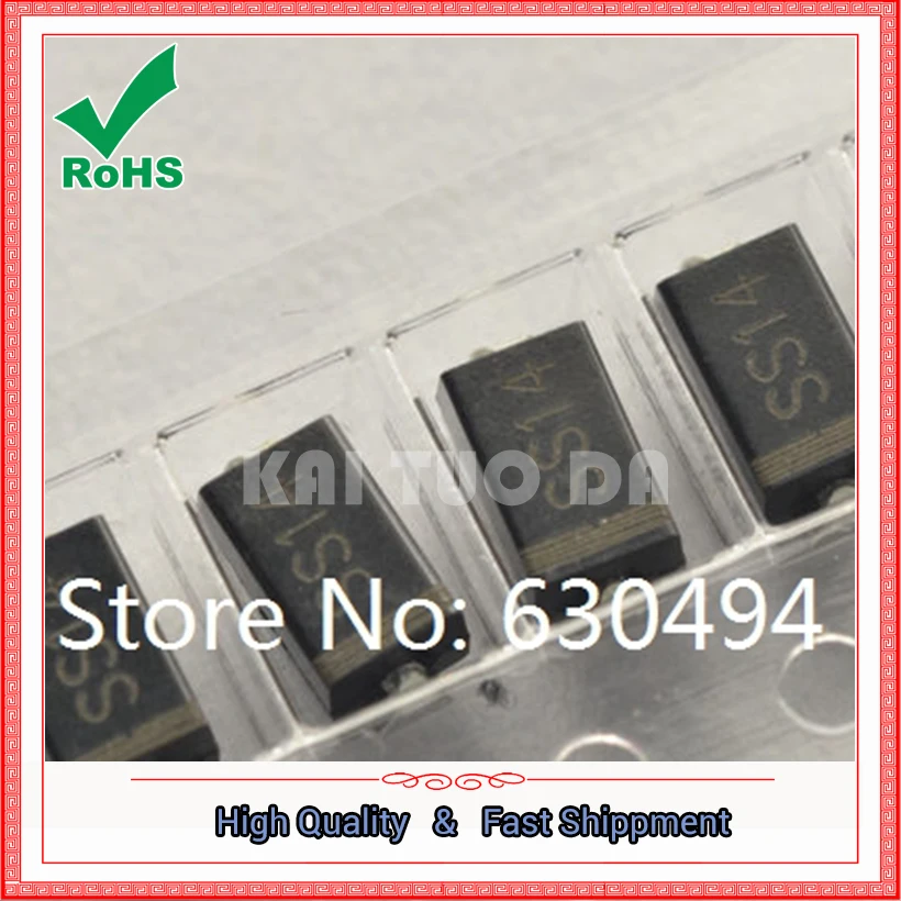 Free Shipping One Lot 100PCS Diode SS14 1N5819 IN5819 SMA Schottky 5819