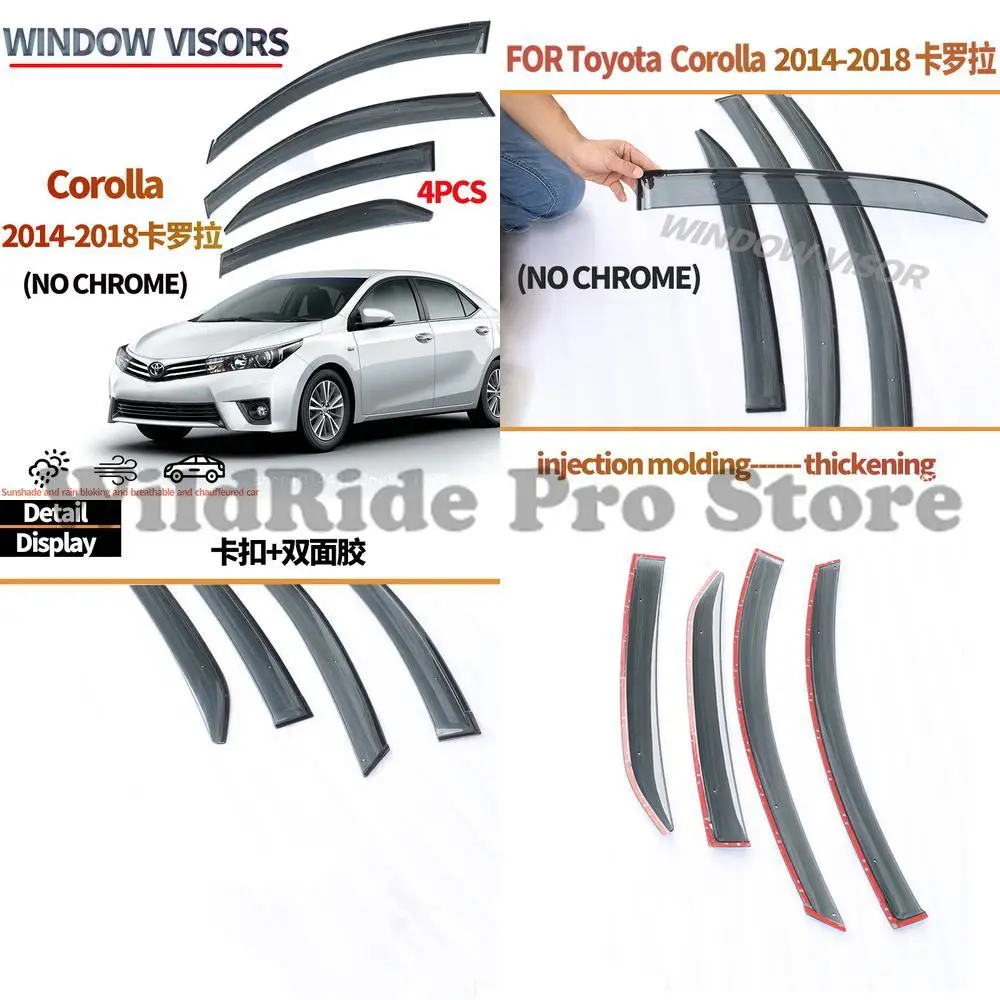

1 set For Toyota Corolla Rain Guard 2014-18 Toyota Corolla Window Visor Waterproof
