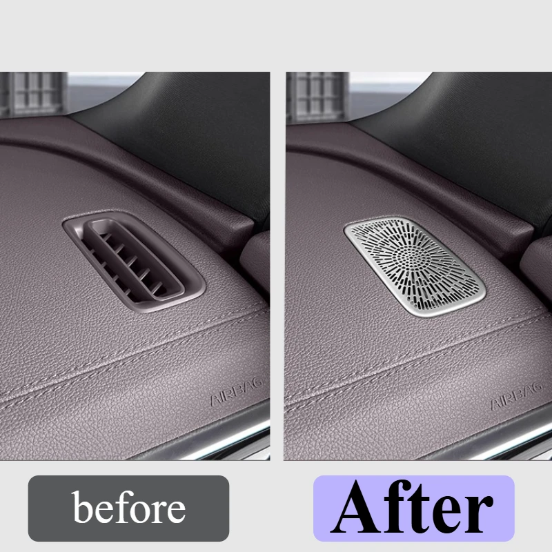 Stainless Steel Speaker Grill Cover - AC Vent Dust Protector w/3M Adhesive (2020-2025)​ For BYD Song Plus DM-i Car Accessories