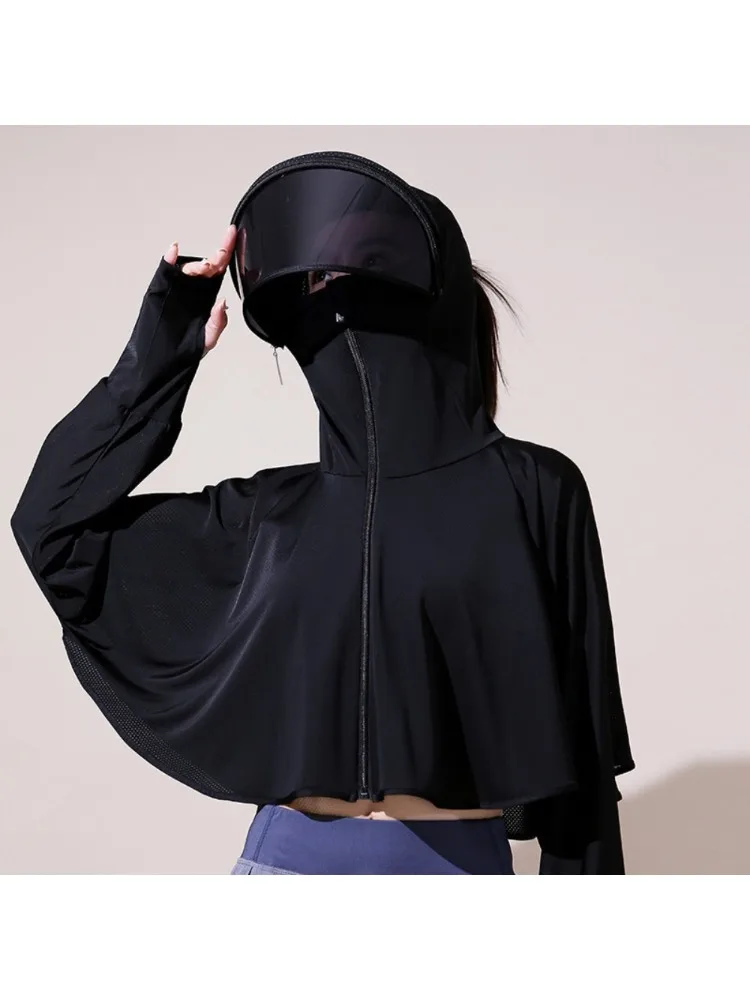 AliExpress NONE Lens Cape Sunscreen Clothing New Cycling UV Protection Women's Breathable Sunscreen Ice Silk Thin Edition