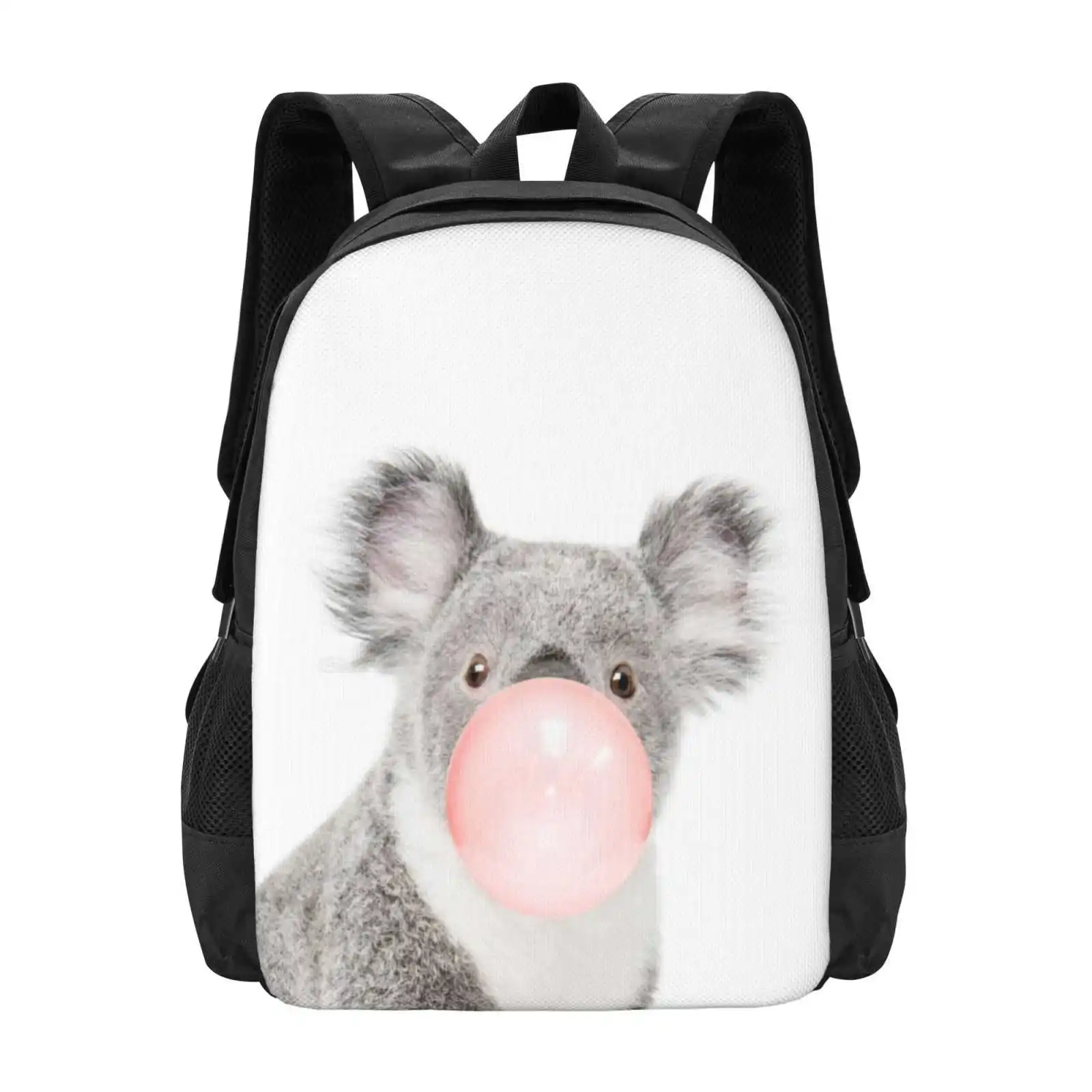 Koala Print , Bubble Gum , Nursery Art , Koala Wall Art , Animal , Kids Room , Modern Art , Wall Decor Bag Backpack For Men