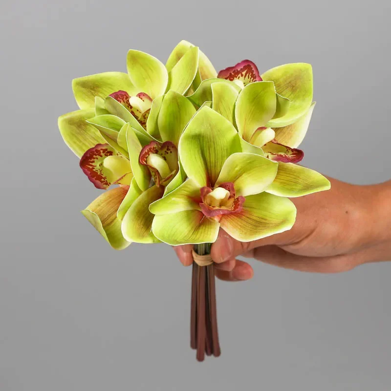 

6 Branches Magnolia Artificial Flowers Realistic Design Home Hotel Decor Small Potted Plants for Festive Party Supplies