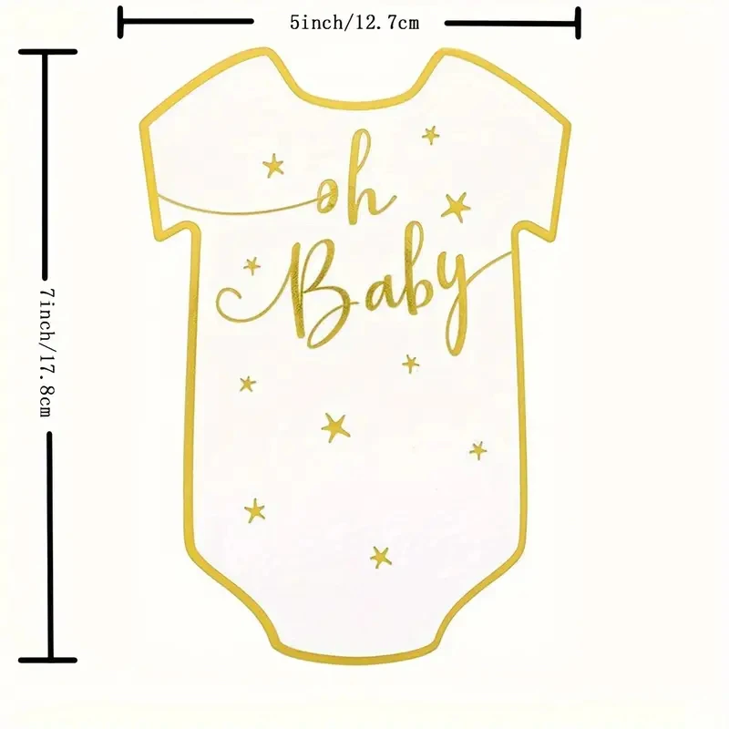 25pcs Double Sided Printing Gold Foil Baby Shower Predictions and Advice Crads Gender Reveal Games Card for Guests