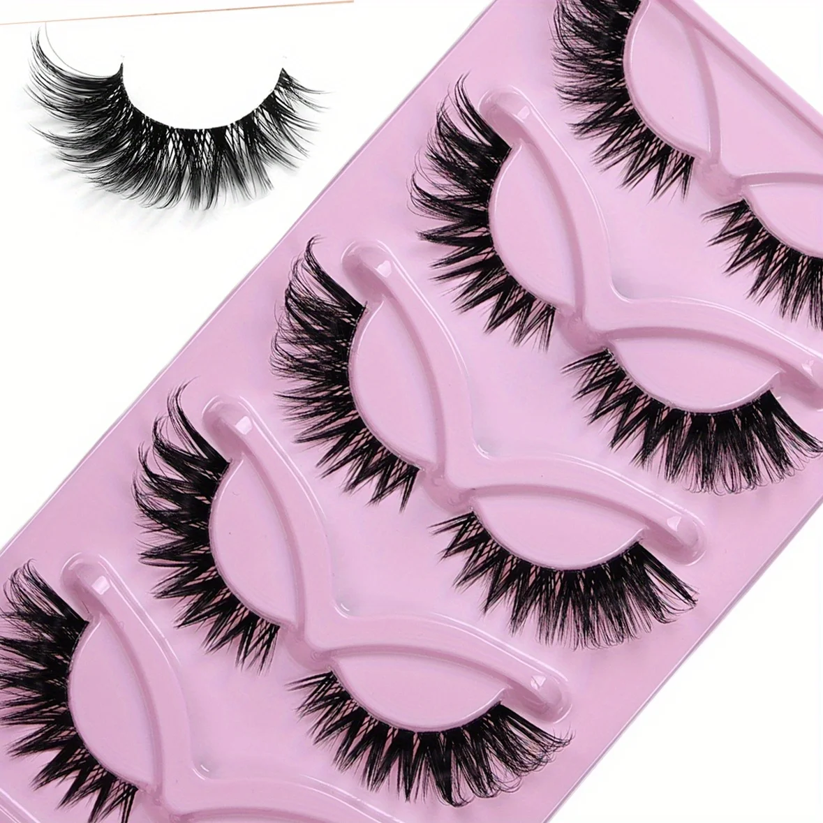 45 pares de pestañas de ojo de gato pestañas postizas largas naturales pestañas de Manga extremo alado pestañas alargadas maquillaje de pestañas postizas