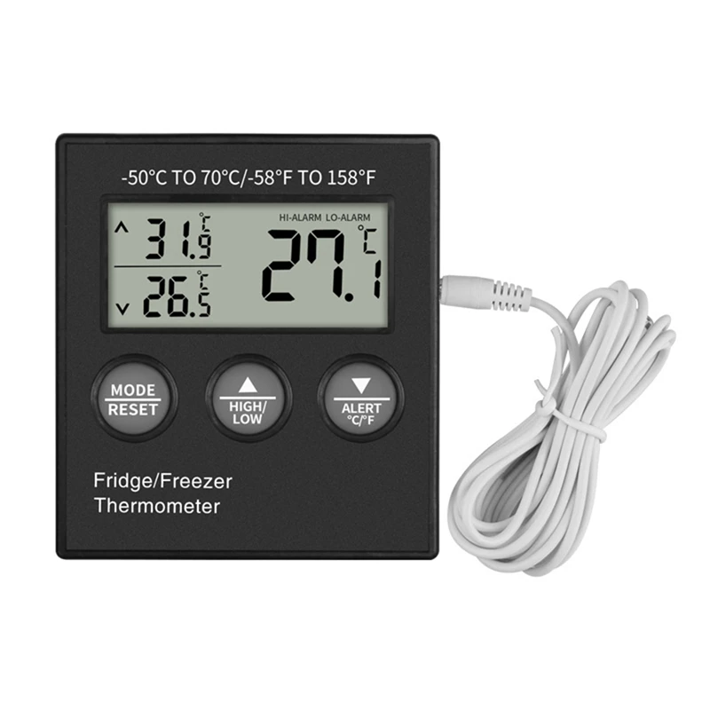 Mini Fridge Thermostat Electronic Digital Thermometer For Household Refrigerator High Low Temperature Alarm -50-70℃