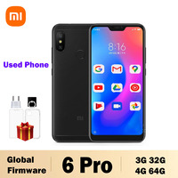 Global firmware xiaomi Redmi 6 Pro Smartphone Snapdragon 625  Pixels 4000 mAh used phone