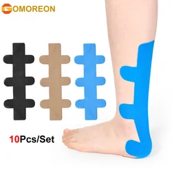10Pcs Pre-Cut Kinesiology Tape for Achilles Tendon, Latex-Free Cotton Athletic Tape, Provide Support and Stability to Muscle