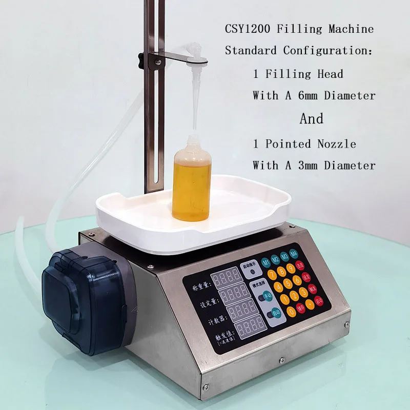 Liquid Filling Machine Peristaltic Pump Automatic Bottle Filler Digital Control Cosmetic Oil Perfume, Water, Juice,