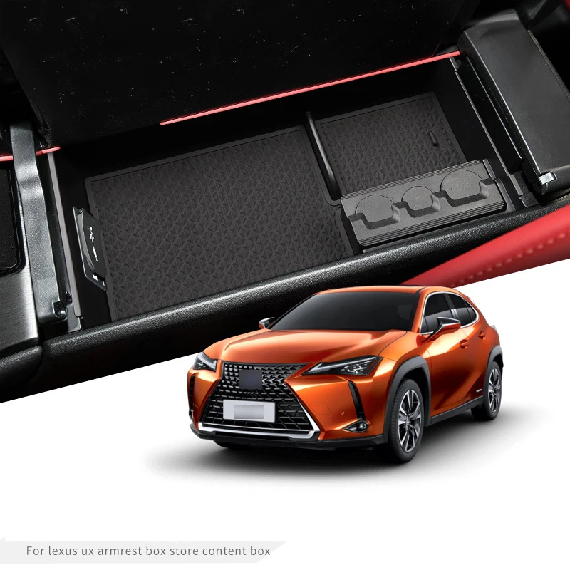 Central Armrest Storage Box For Lexus UX ZA10 UX200 UX250h 2019 - 2021 Center Console Storage Organizer Tray Car Accessories