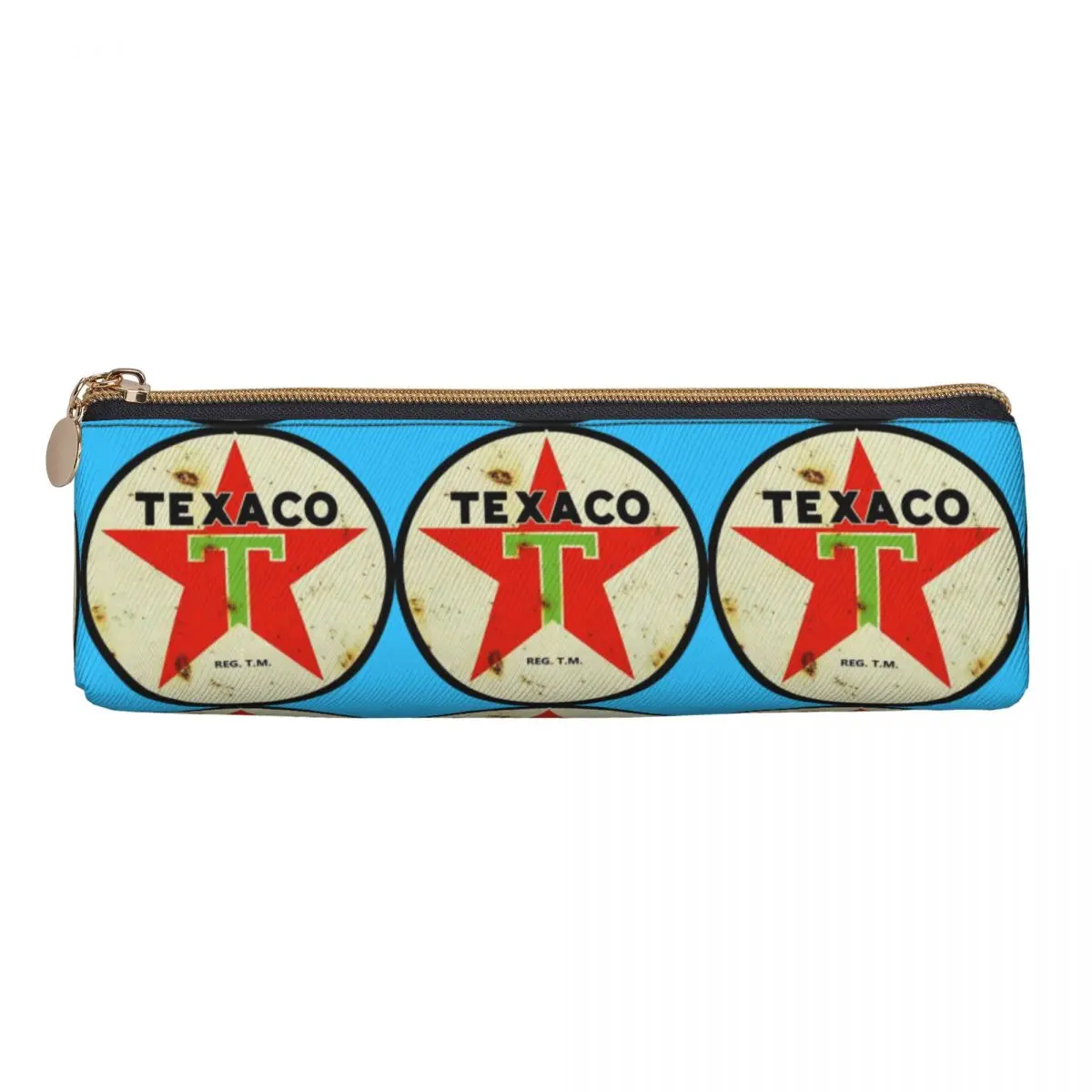 

Vintage Texaco Logo Pencil Case Pencil Pouch Storage Stationery Supplies Large Capacity Pen Box Pencil Bag for Studen Gifts