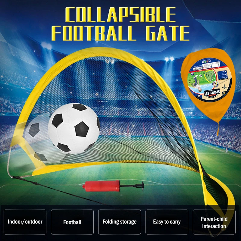 ألعاب أطفال قابلة للطي لكرة القدم باب التدريب الهدف صافي كرة القدم المحمولة ألعاب الأطفال خيمة اللعب في الأماكن المغلقة في الهواء الطلق لعبة رياضية الأولاد الهدايا