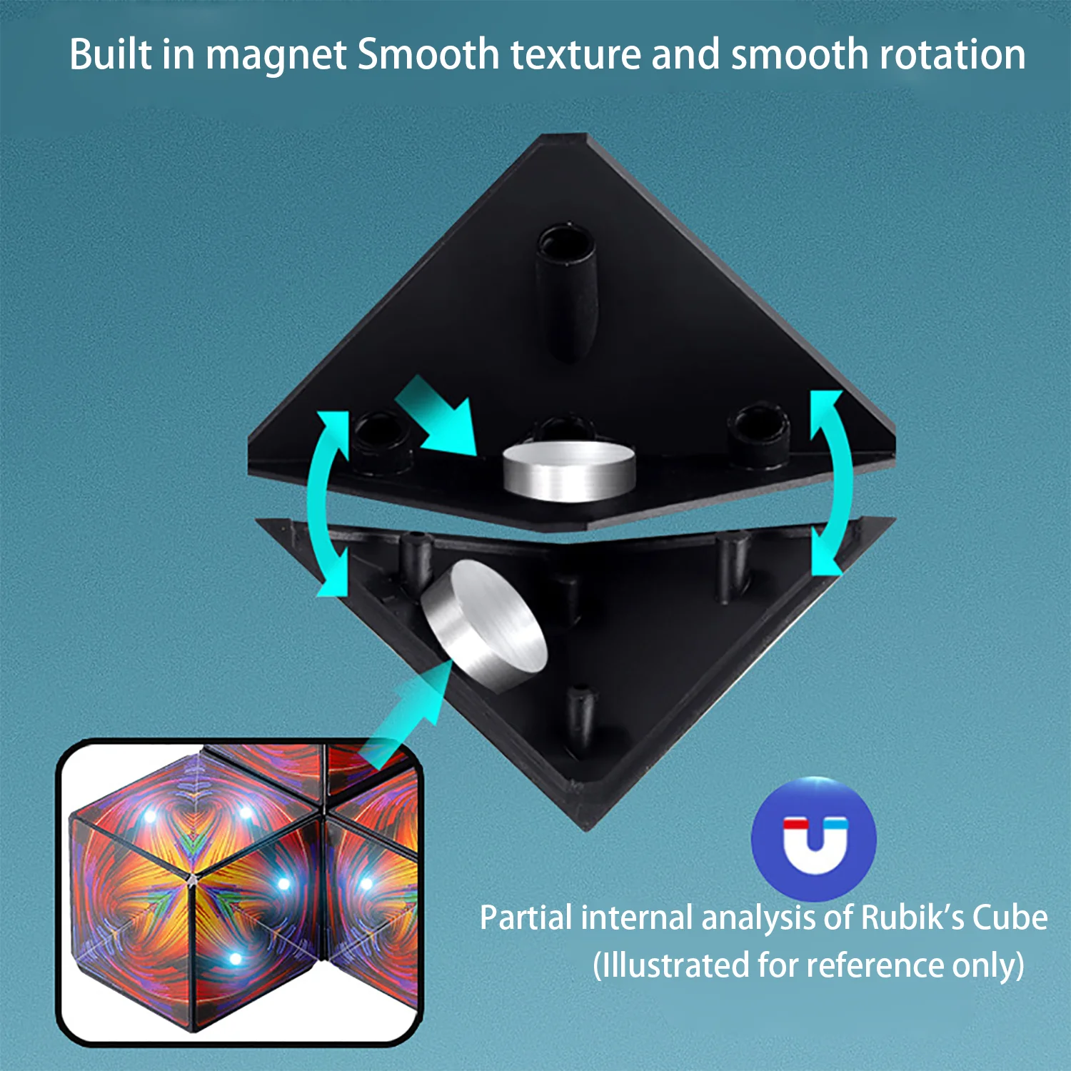 Versatile Infinite Magnetic Block 3D Solid Geometry Block Children\'s Thinking Exercise Puzzle Toy