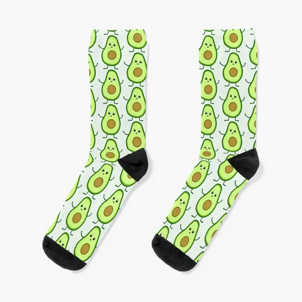 

Happy avocado Socks Novelties colored tennis compression Designer Man Socks Women's