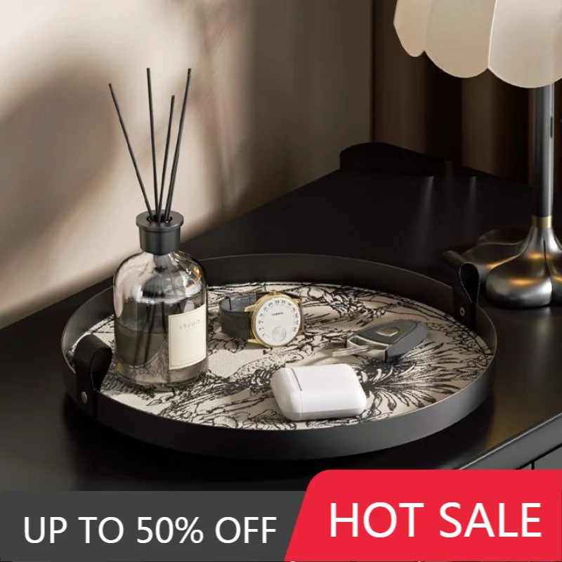 Luxury Storage Trays Morden Design Entrance Key Storage Trays Elegant Art Dresser Perfume Finishing Rack Table Decoration
