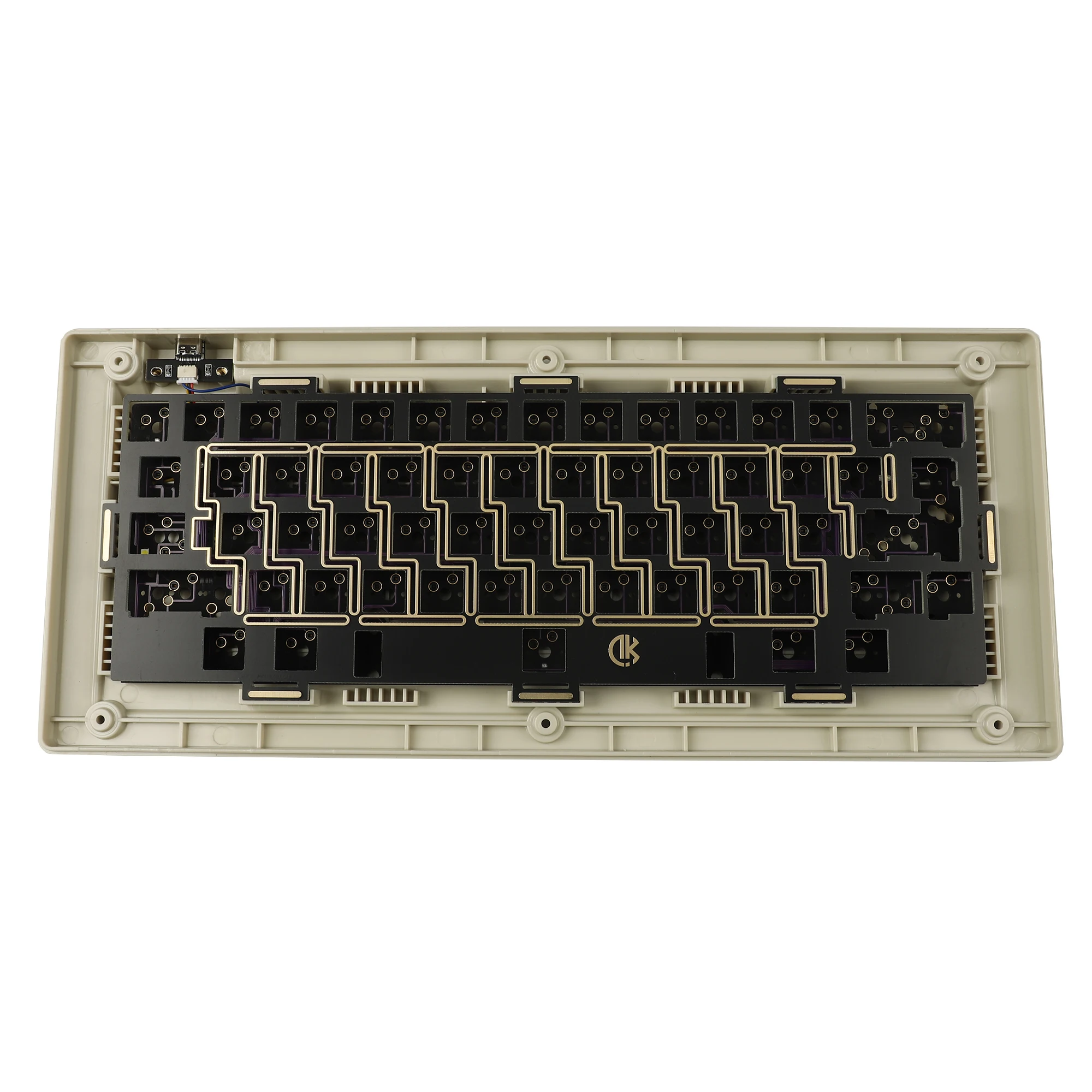 Kit de clavier mécanique remplaçable à chaud, poignées de type C, boîtier en plastique PCB amovible, plaque FR4, disposition ANSI ISO, support VIA VIAL, M0110, D0110