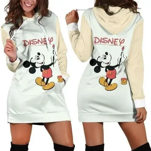 

Disney Mickey Minnie Women Hoodie Dress Fashion Party Sweater Dress Sweatshirt Y2k Dress Hoodie