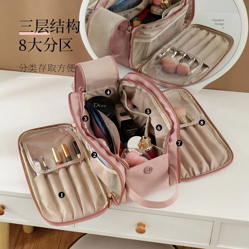 New Women's Cosmetic Bag Portable Storage Bag Large Capacity Luxury Makeup Bag Travel Organizer Essentials Toiletry Bags
