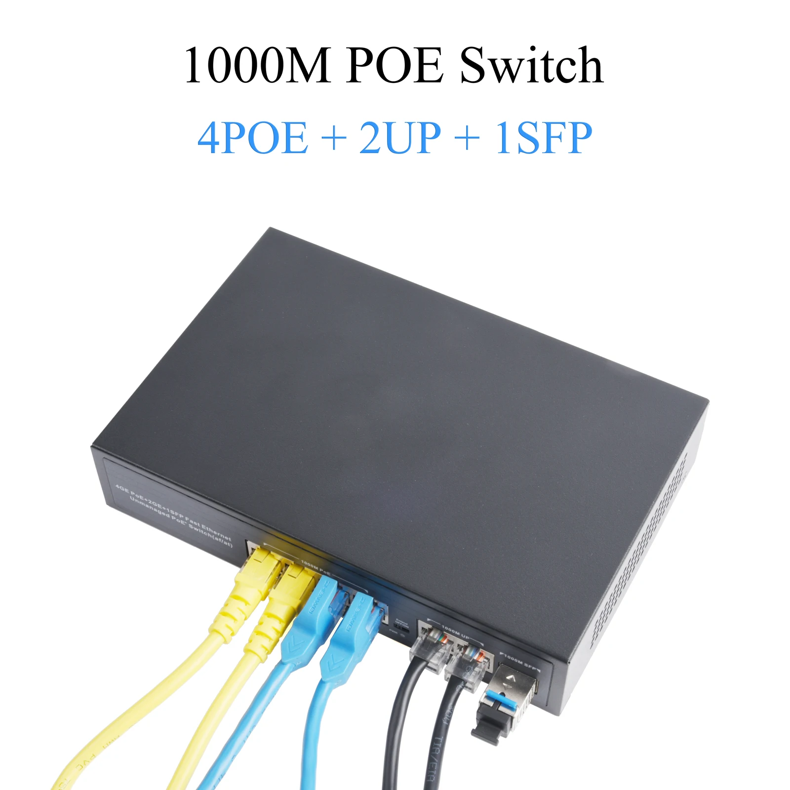 

100/1000Mbps Standard POE Switch 4 Ports + 2 Uplink Ports + 1 SFP Port Ethernet Switch For IP Camera Wireless AP With SFP Module