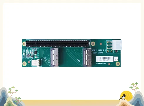 External GPU Expansion Baseplate, PCIe 4.0 5.0 16x to SlimSAS 8654 Adapter