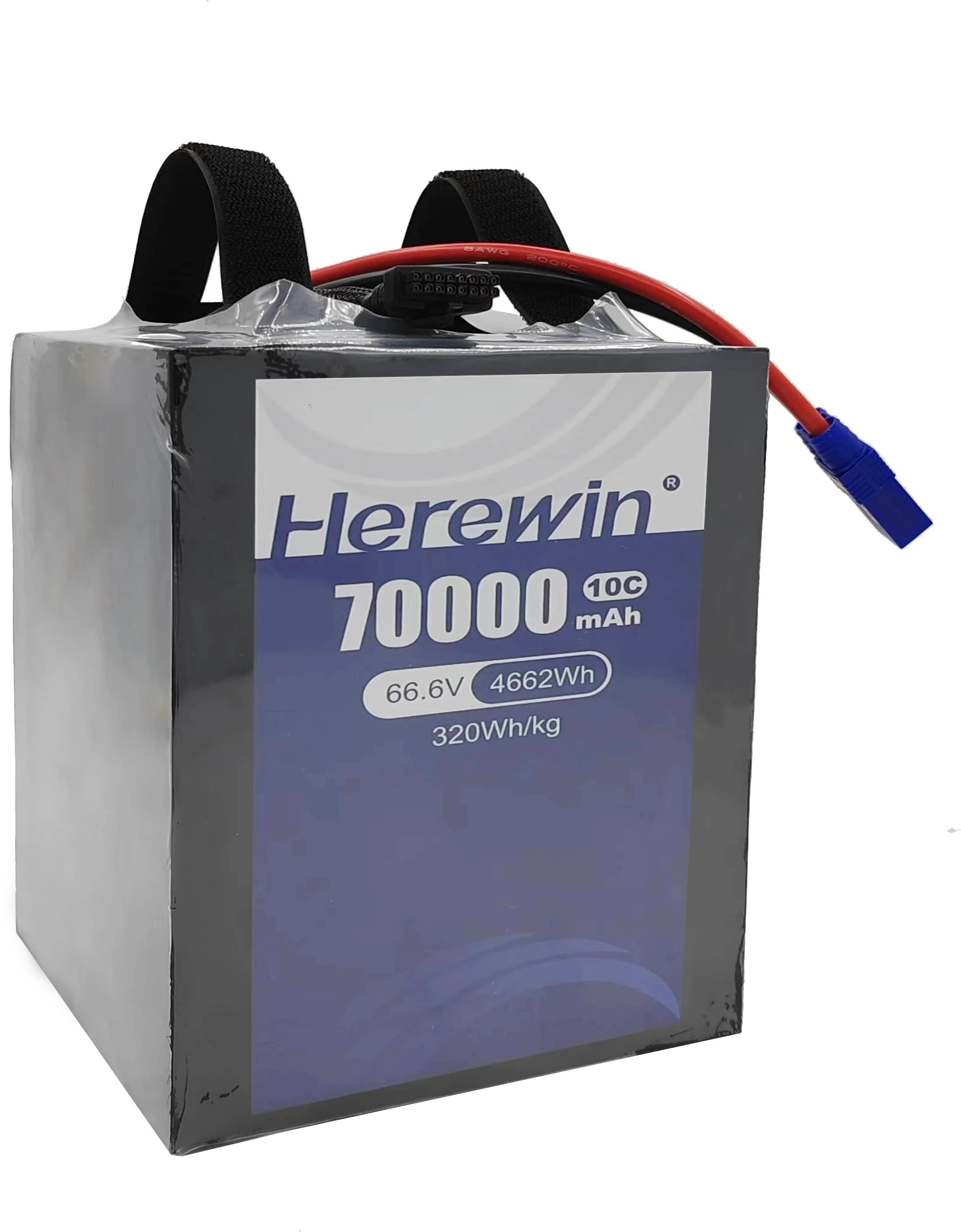 Herewin 30C 18S2P 66.6V 70000mAh Semi-solid-state Battery for Lifting UAVs transportation, fire fighting, survey heavy Drones