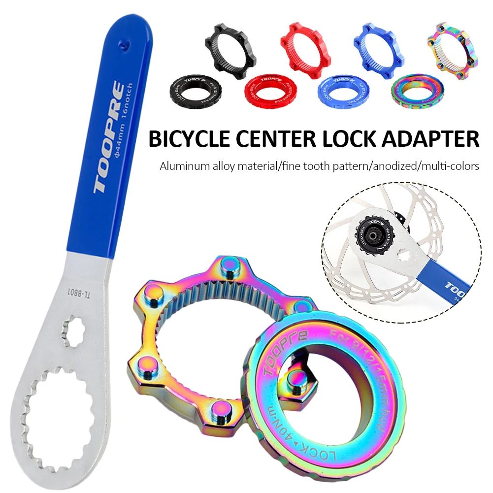 Bike Hub Center Lock To 6 Hole Adapter Aluminum Alloy Centerlock Conversion 6 Bolt Brake Disc Bicycle Accessories Dropshipping