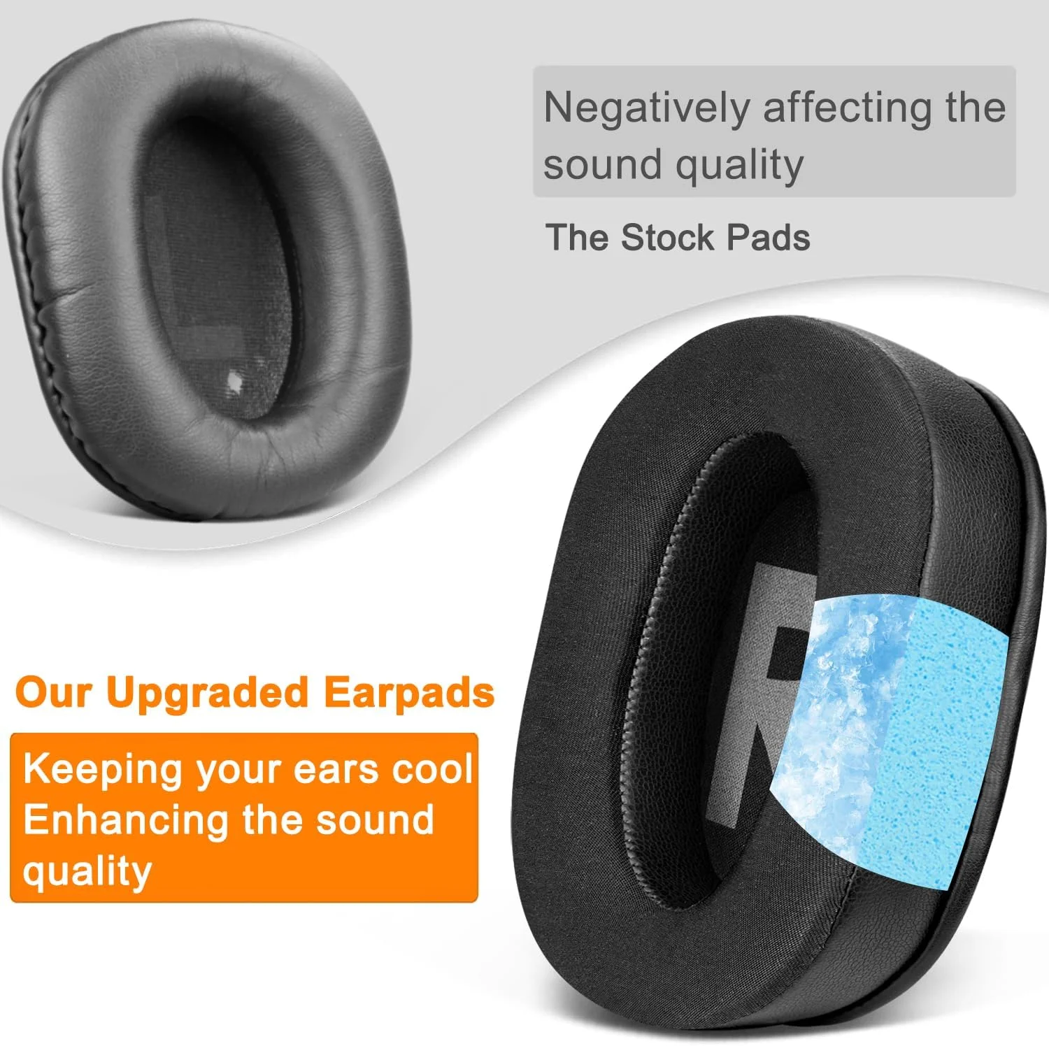 KUTOU Replacement Cooling Ear pads cushion for Logitech G PRO X 2 Gaming Headphones Earmuffs Repairing Parts memory sponge