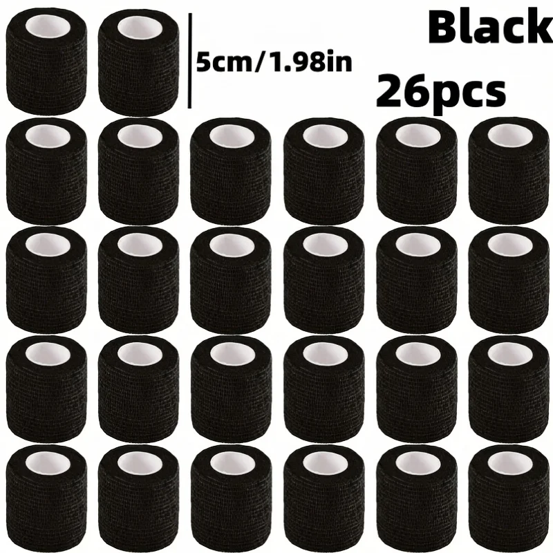 13 Rolls 5cm Non-Woven Self Adhesive Bandage Wrap, Red 2 Inch Elastic Cohesive Tape, Breathable Sports First Aid Tape for Wrist