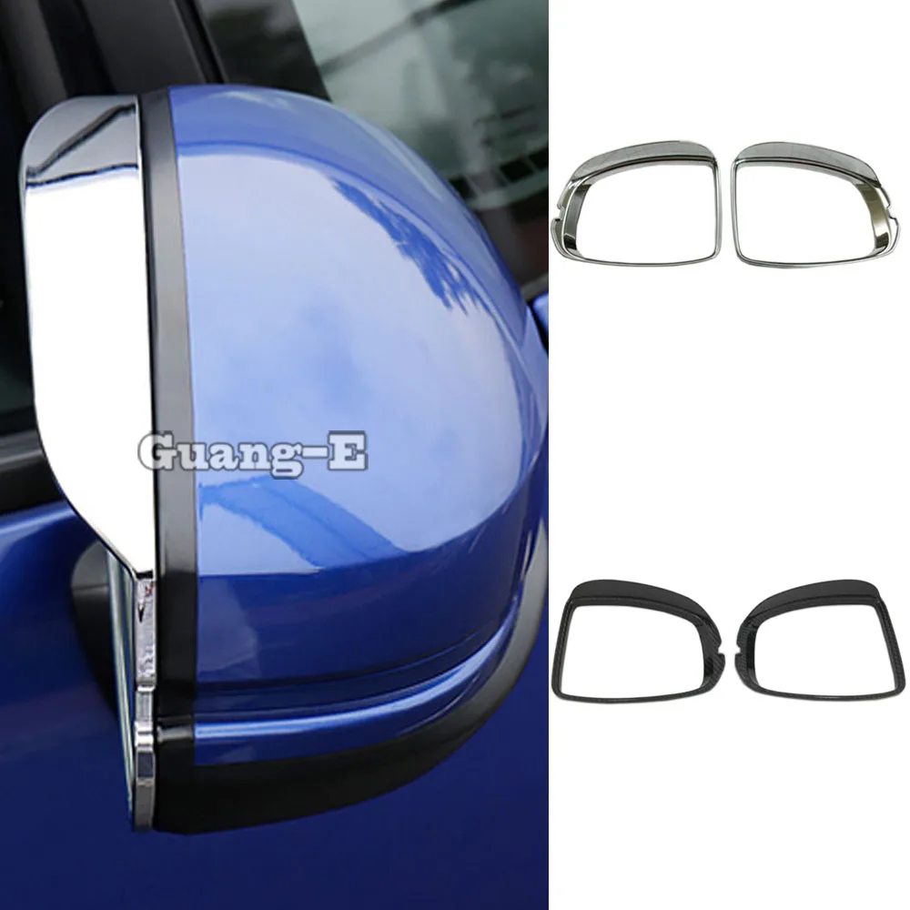 

Car Rear Rearview Side Glass Mirror Trim Frame Rain Shield Sun Visor Eyebrow Sticker For Honda Fit Jazz 2014 2015 2016