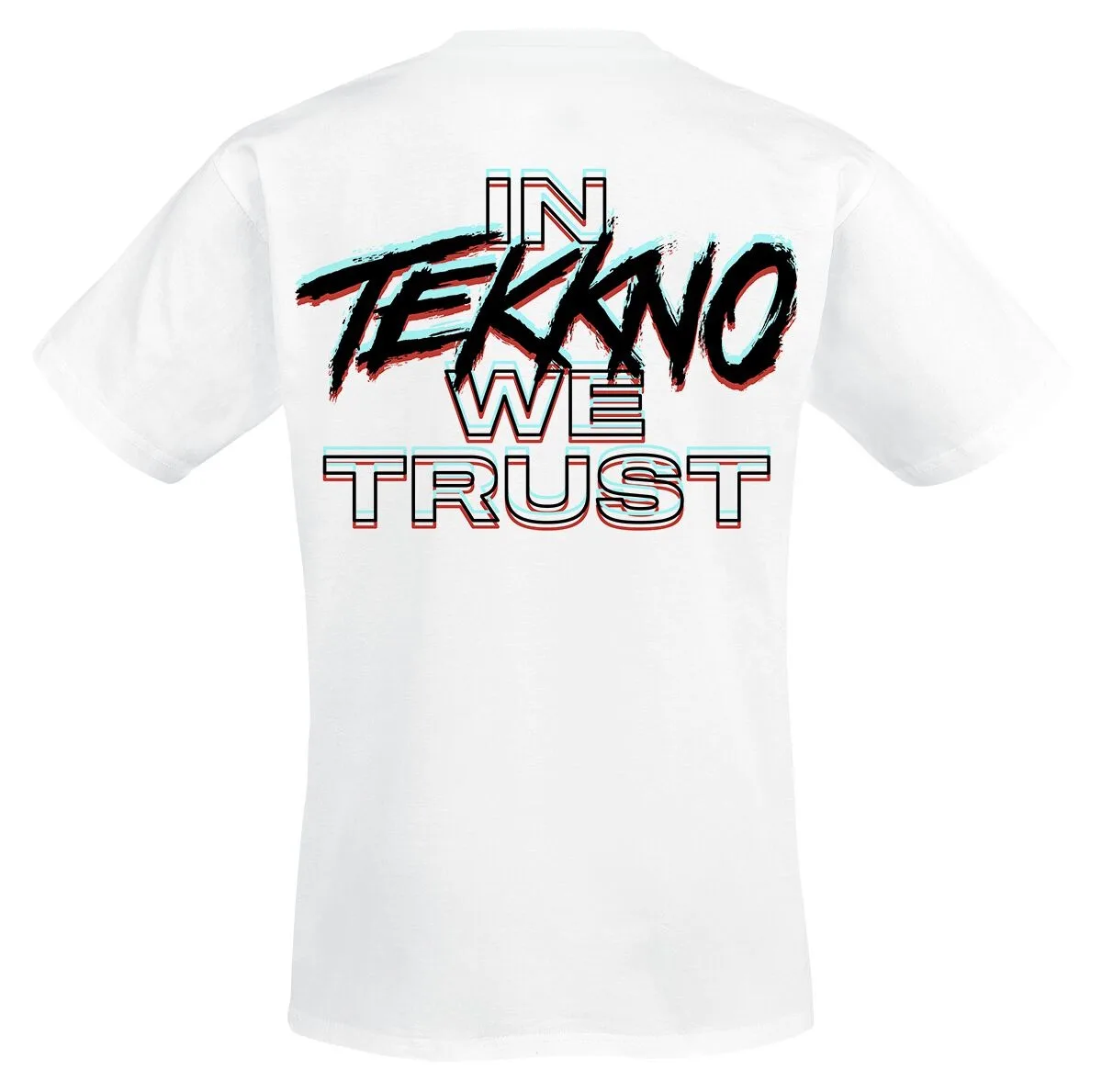 Electric Callboy in Tekkno We Trust Double Sided Print T Shirt, 100% Cotton Casual Neutral Tee, Electronicore Streetwear