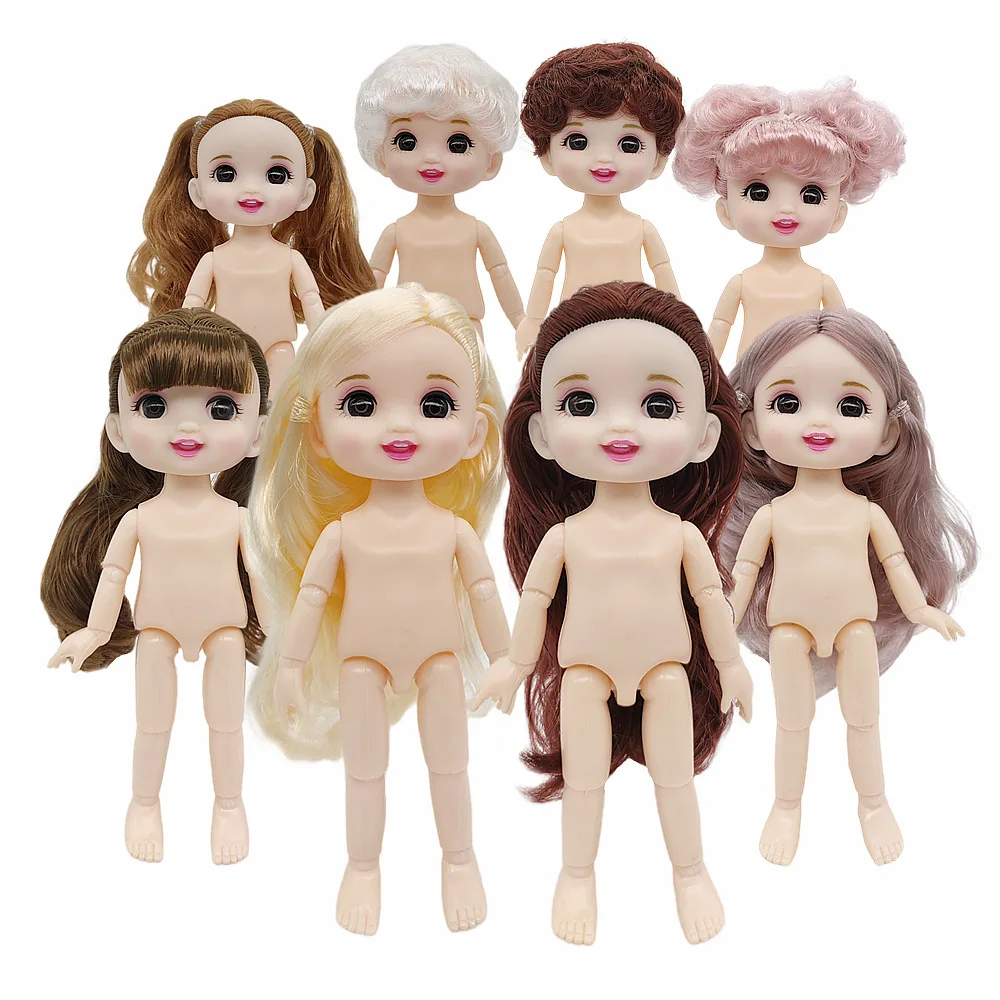 Cute 17cm Doll 1/12 BJD Dolls Mini Playhouse Doll 13 Moveable Joints Children Gifts Toys for Girls