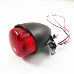 Black/Red Motorcycle LED Brake Running Tail Light For Cafe Racer Vintage CB Custom