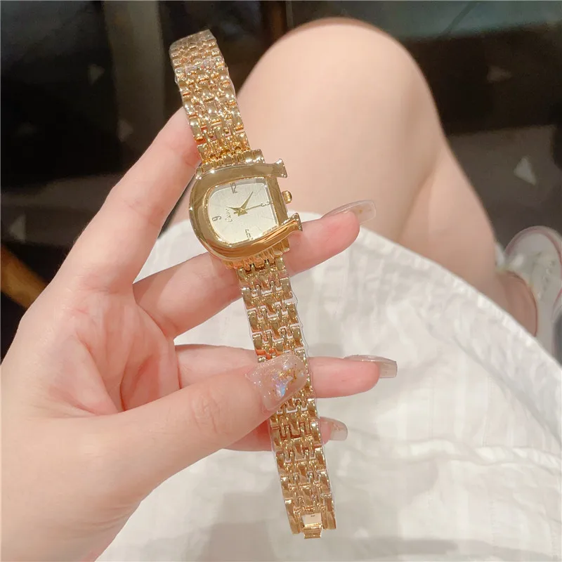 Women Watches New Fashion Ladies Quartz Watch Personality Green Dial Simple  Gold Luxury Women\'s Wristwatch A255