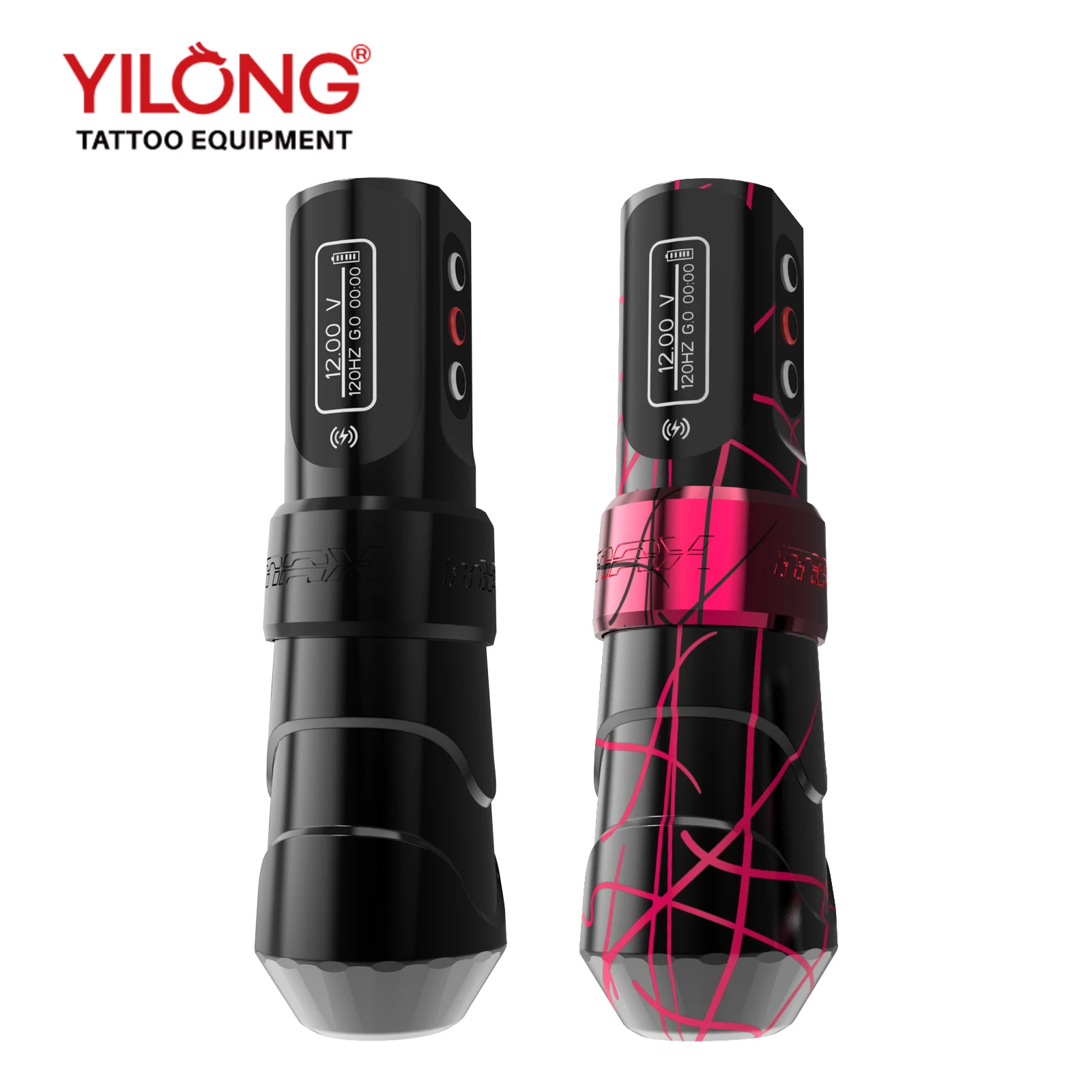 Yilong Rotary Tattoo Machine Camouflage 2000mAh Battery Tattoo Pen Machine Wireless Lcd Display  Tattoo Gun with Rca Connector