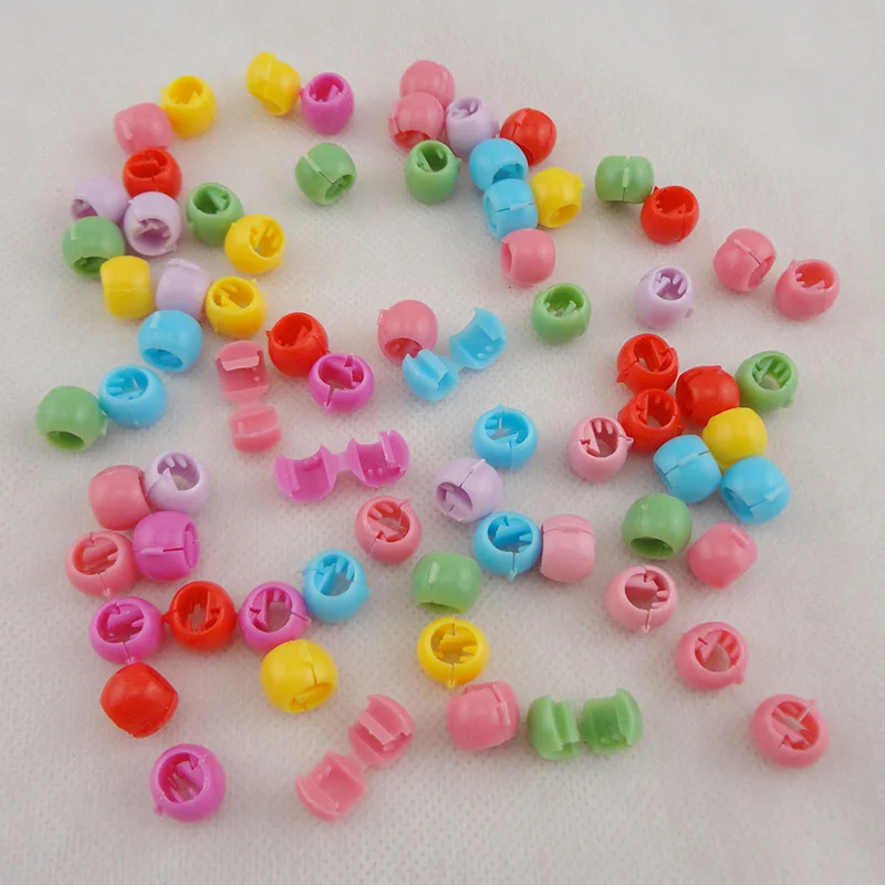 200PCS 1.2cm Plastic Ponytail Hair Cuffs Mini Hair Claws for Small Ponytail Holders Bangs Hair Clips Hairpins for Kids