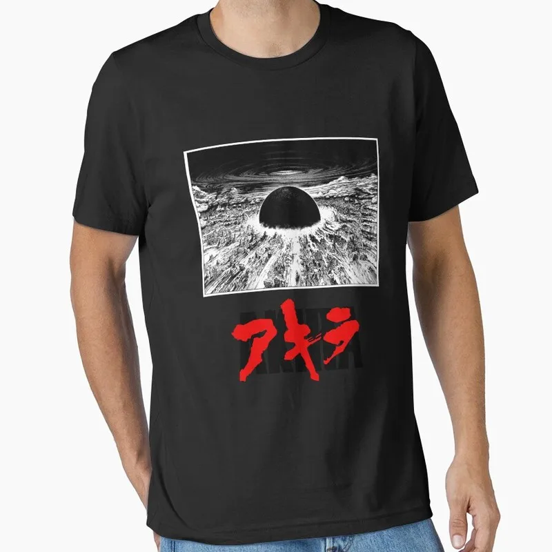 Akira Cyberpunk City Explosion Anime Gift T‑Shirt Vintage Sci‑Fi Manga Graphic Tee Shotaro Kaneda Neo‑Tokyo Unisex Streetwear