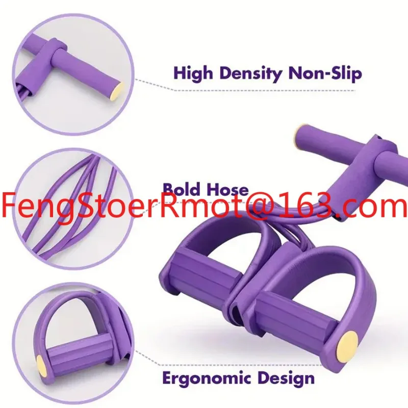 Best Selling 4 Tubes Yoga Fitness Equipment Pilates Accessories for Exercise Sit-up Assistant Pedal Pulling