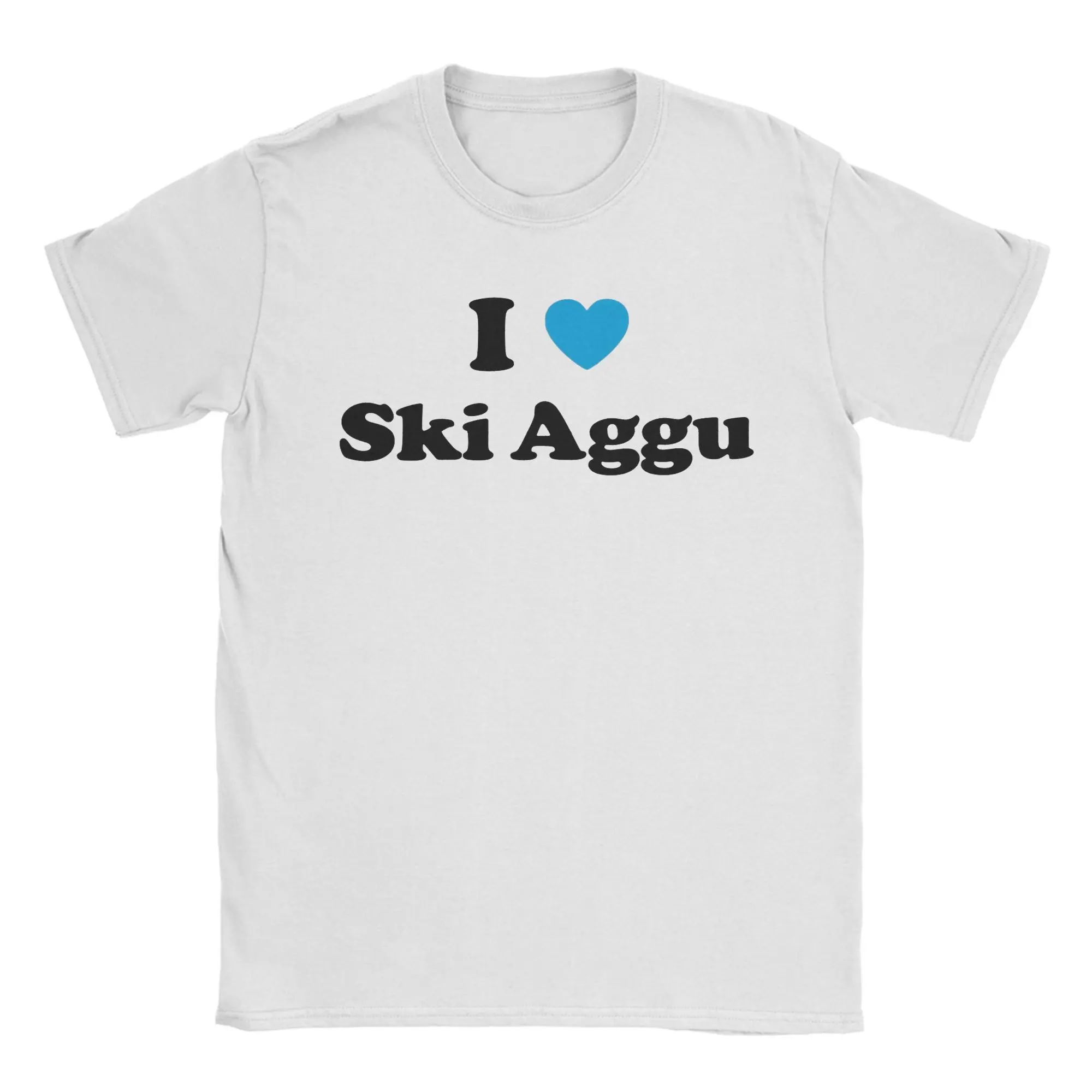 

Лыжная мужская футболка Aggu Rapper I Love Ski Aggu, новинка, футболки с короткими рукавами и круглым вырезом, одежда из 100% хлопка 6XL