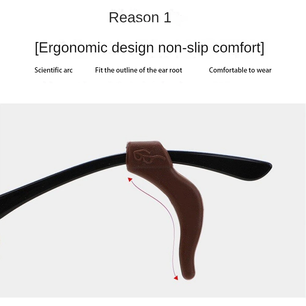 10/2pcs Anti Slip Ear Hook Eyeglasses Spectacle Outdoor Sport Eye Glasses Silicone Grip Temple Tip Holder Eyeware Accessories